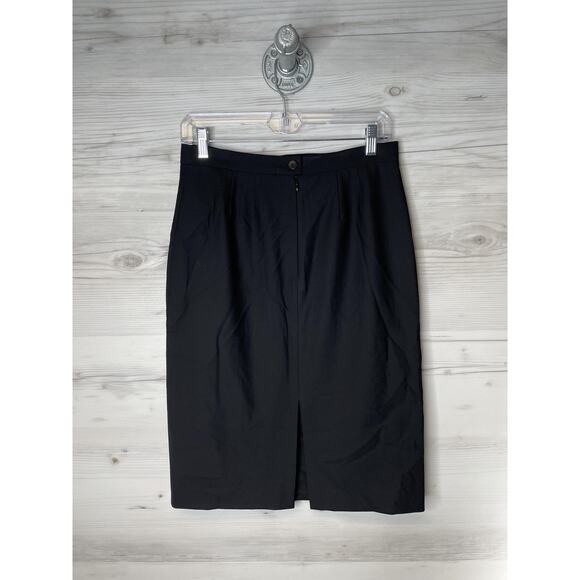 Jones New York Collection Platinum Skirt Womens 4 Black Pencil Stretch Easycare - Picture 5 of 13
